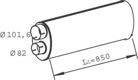 Mittelschalldämpfer