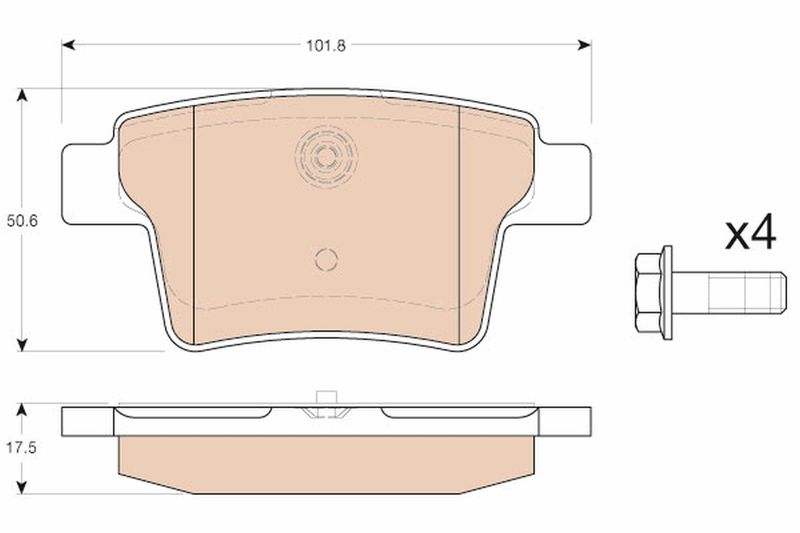 Bremsbelagsatz, Scheibenbremse