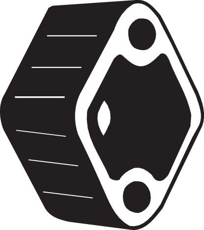 Auspuffsystemhalter passt zu: CITROEN BX, C15/MINIVAN, SAXO, PEUGEOT 106 I, 106 II, 205 I, 205 II, 205/HATCHBACK, 305 II, 309 I, 309 II, 405 I, 405 II, 406, J9 1.0-1.9D 03.80-07.04