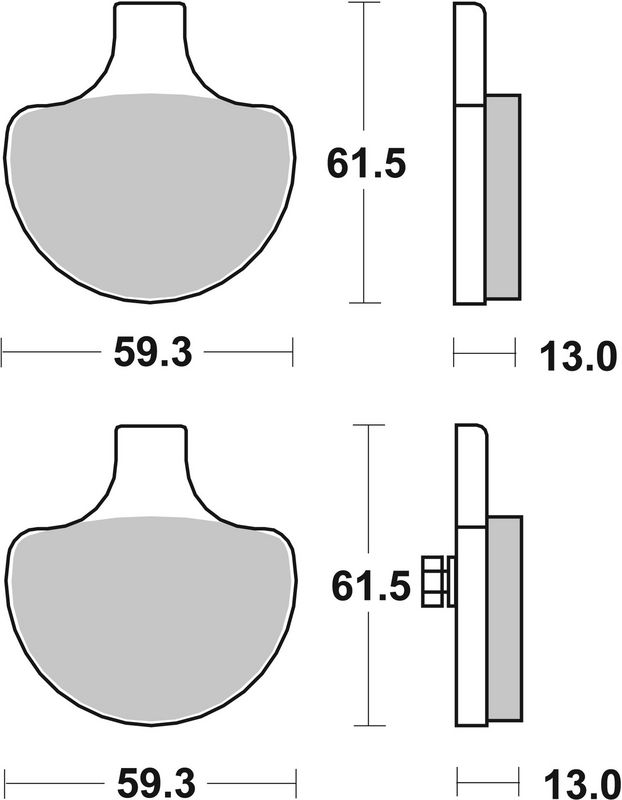 Bremsbelagsatz, Scheibenbremse